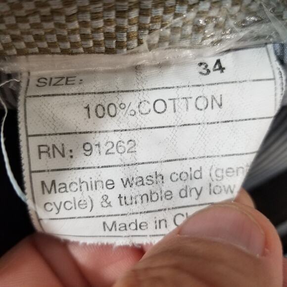 Enzo Denim jeans men's 34x32 regular fit straight Brown velour pants retro - Picture 15 of 15